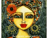 In a world where you can be anything... be yourself  Anthropologie inspired print of a fine art painting by Lisa Ferrante