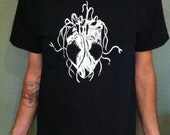 T-shirt, Original silk-screened design "Mechanical Heart"