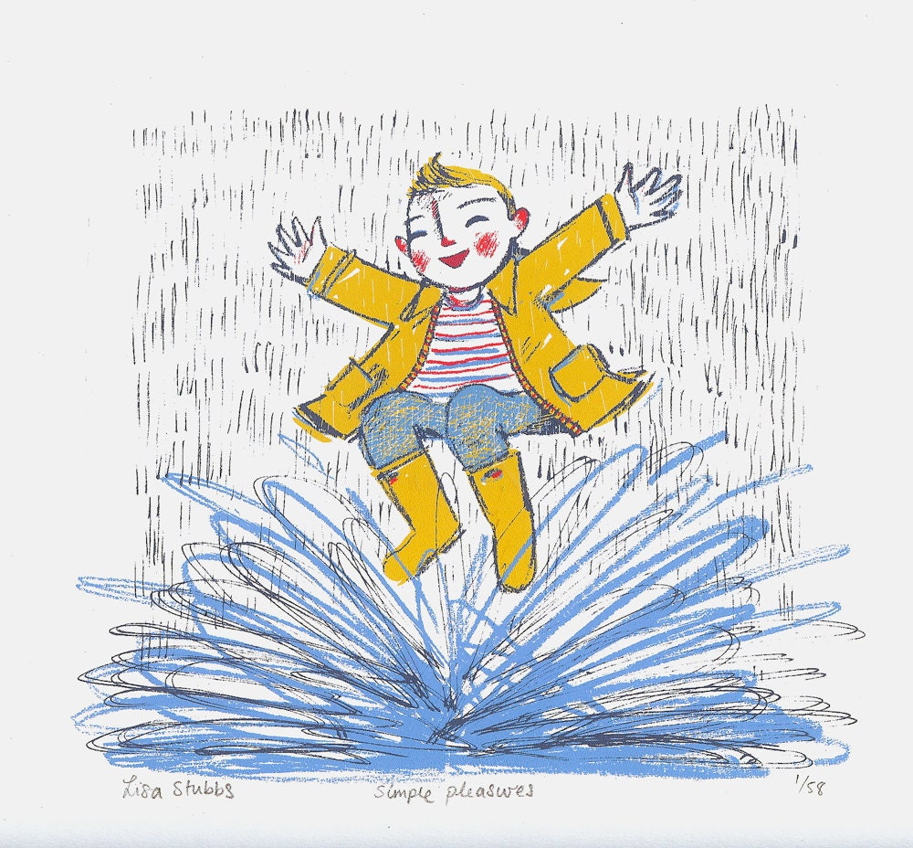 Simple Pleasures original screen print