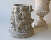 antique cement greco roman figure vase