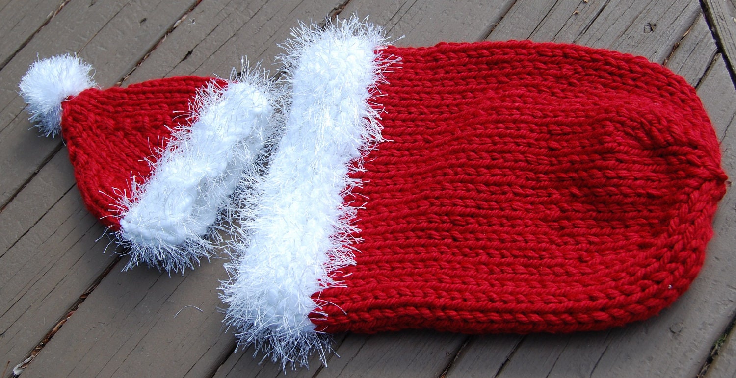 Knit Santa Cocoon and Hat - Pattern