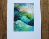 Special edition art print with gold leaf. Homeward . Amanda Clark.