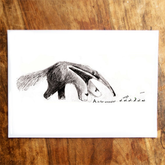 A is for Anteater Card