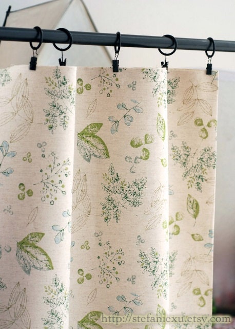 Home Decor Illust Linen - Natural Chic Fruit Flowers Leaves Garden (1/2 Yard)