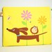 Dachshund iPad Case - Doxie and Owl in the Lemon Daisy Garden Tablet Cover