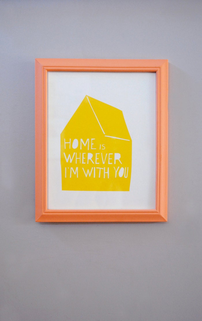 Home is Wherever I'm With You Print in Black