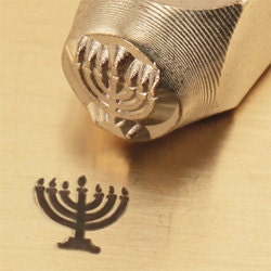 Metal Design Stamp By Impressart 6mm Menorah
