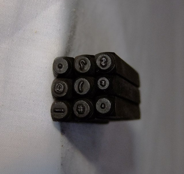 Punctuation Stamp Set of 9pcs 3.0mm Free USA Shipping