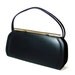 Sale - Sumatran Striped Rabbit purse - one of a kind, handpainted by NYhop - vintage black vinyl 1950's painted handbag - vegan