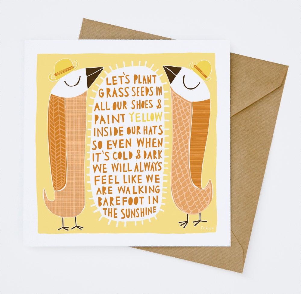 Barefoot In The Sunshine - Greeting Card (1-5C)