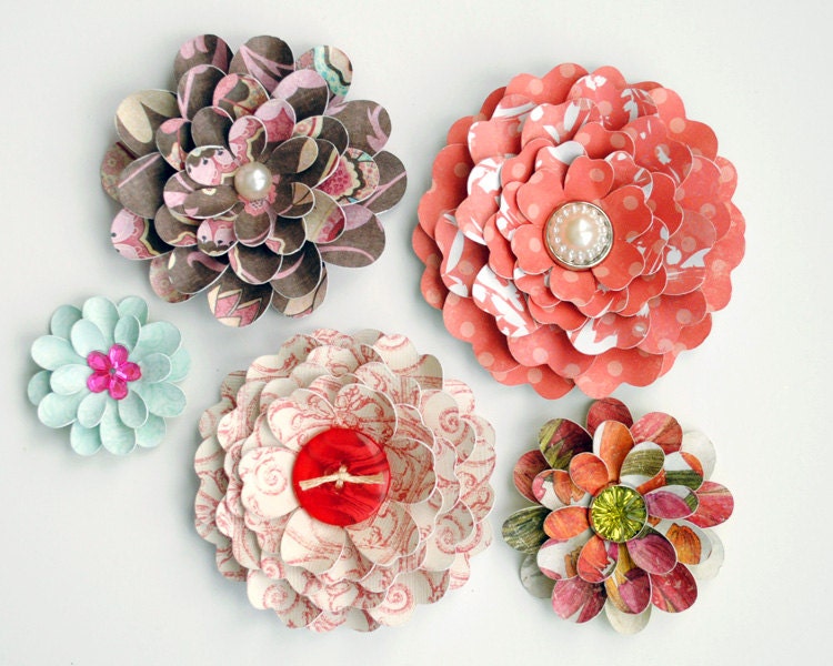 Multi Layered FLOWERS Assortment - 5 count