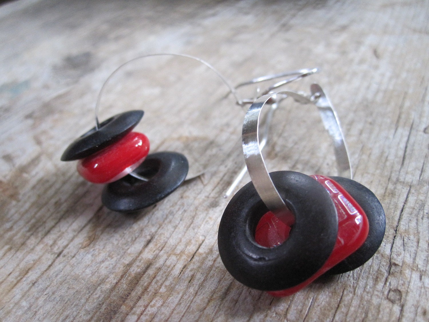 Georgia Bulldog Handmade Sterling Hoop Earrings on Etsy Handmade Jewelry