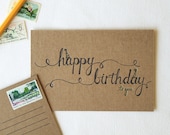 Happy Birthday Letterpress Postcards. Set of 6