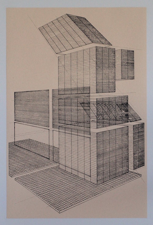 City center, silkscreen print