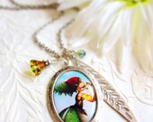 Fern - Illustrated cameo necklace