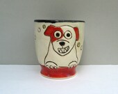 Dog Cup, Dog Dreams of Tennis Balls Tumbler, Red