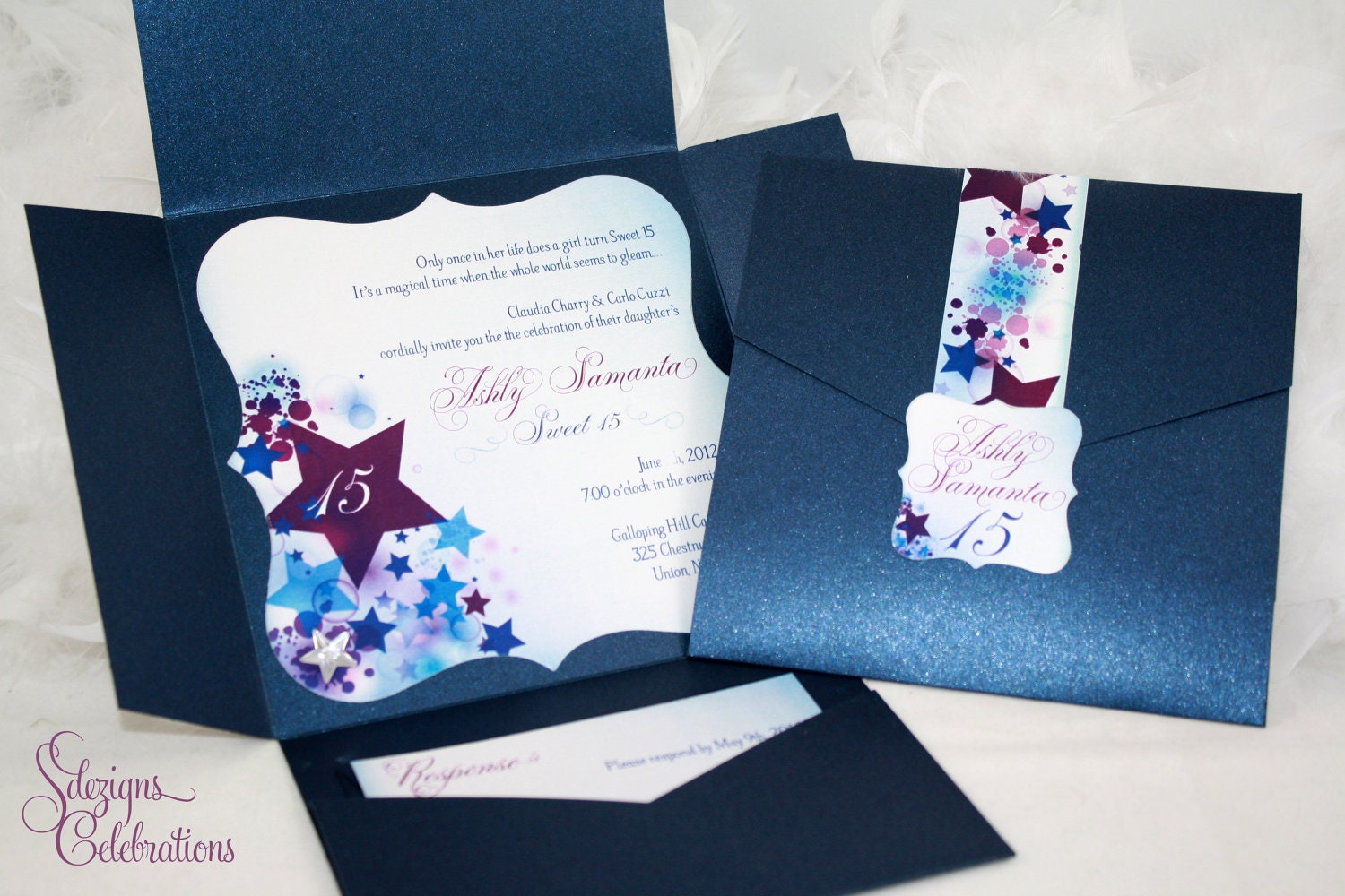 Star Filled Quinceanera or Sweet 16 Invitations Il_170x135