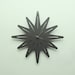 Starburst Handmade Metal Wall Clock - FREE USA Shipping