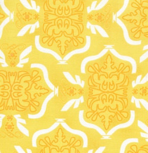 Maternity Hospital Birthing Gown in Yellow Damask- Ready to ship