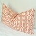On Both Sides - Pillow Cover - Decorative Pillow - Throw Pillow - Sofa Pillow - Lumbar Pillow - Fretwork - Faded Lipstick Red - 14x20 in