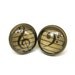 Vintage Sheet Music Earrings Treble and Bass Clef Tiny Brass Post Studs