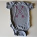 Baby Girl One Piece, Pink Cross Arrows, Tribal Embellished Onesie, Custom Size