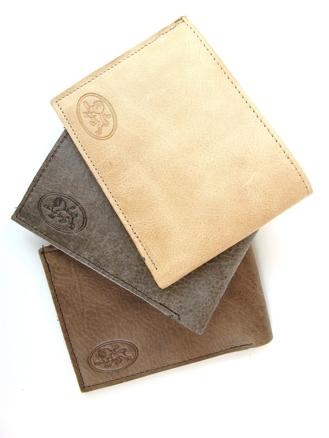 SMOOTH GREY -men's leather wallet (No. 314)