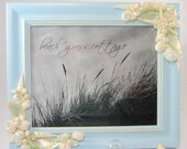 Beach Decor Shell Frame - Nautical Decor Seashell Frame in Light Blue, 5x7