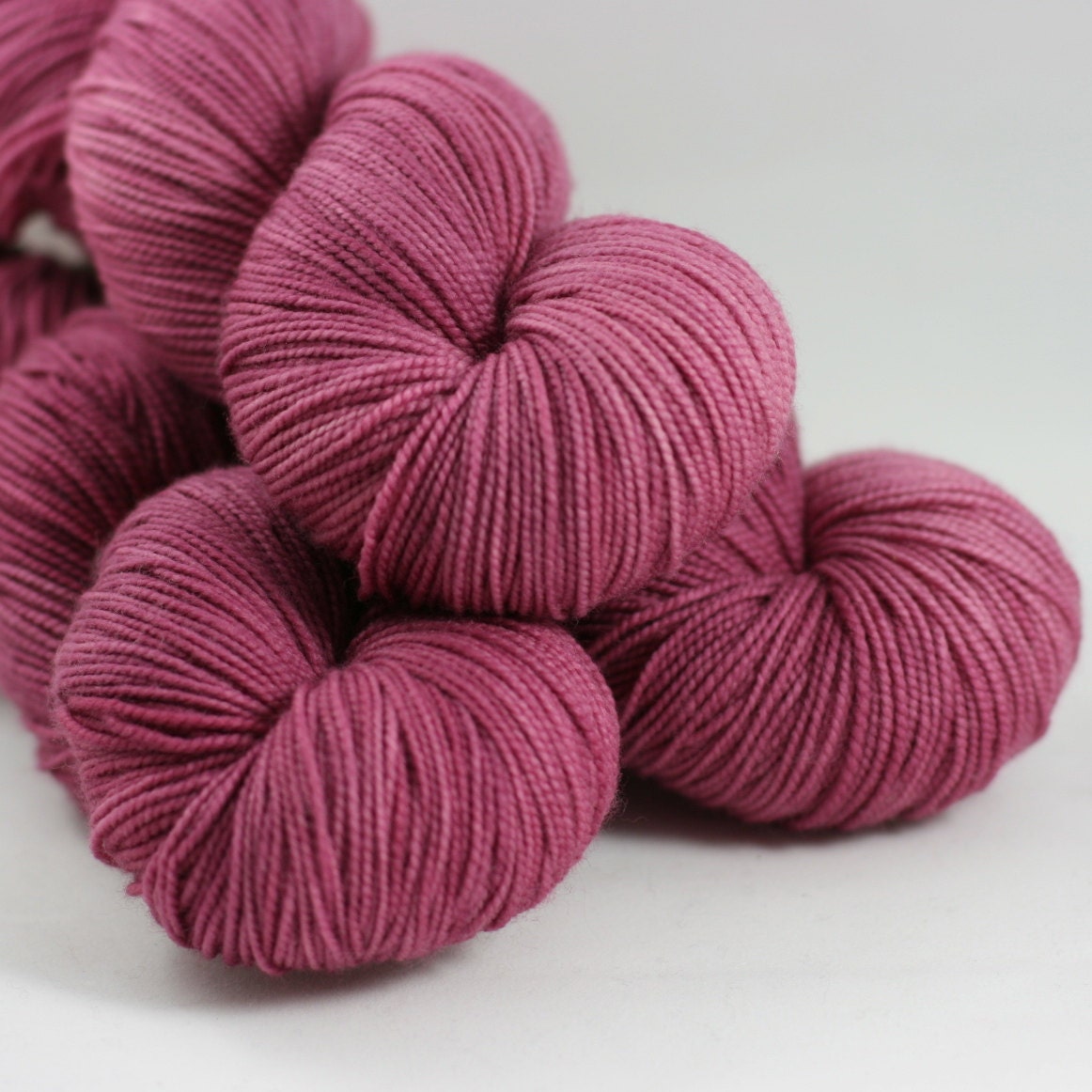 Peony, FAVE fingering weight, hand dyed yarn, Superwash Merino