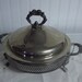 Vintage Silver Serving Dish with the Fire King Insert