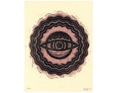 Eye Burst - Relief print