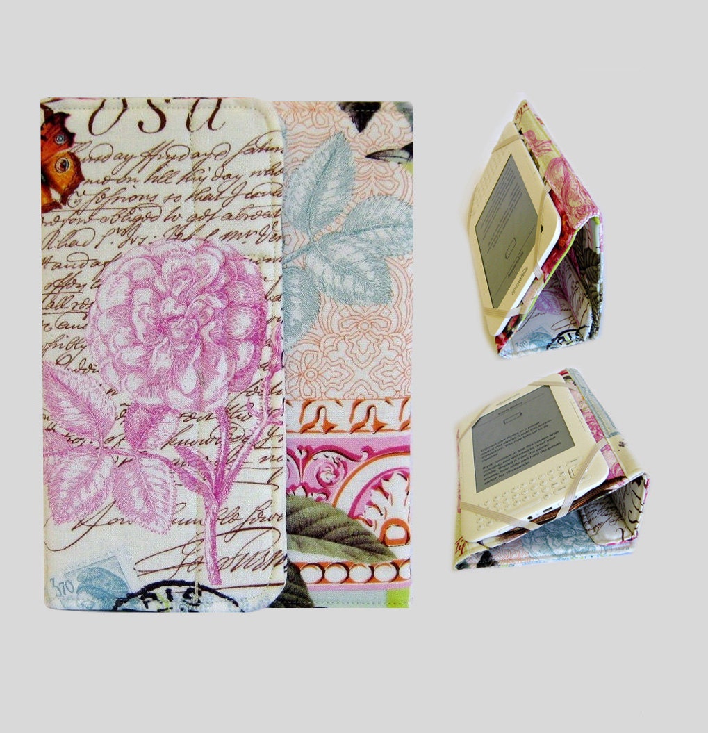Standable Kindle Fire Cover Kindle Fire HD Cover Nexus 7 Cover iPad Mini Case Nook Tablet Cover Stand Up Tablet Cover Case French Journal