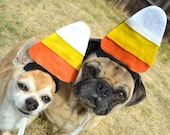 TWO Candy CORN pet hats -  Fall Decor - Fits ALL size pets dogs and cats Halloween