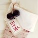 Personalized Christmas Stocking Name Tag Christmas Stocking, French Script, Country French, Embroidery Monogram