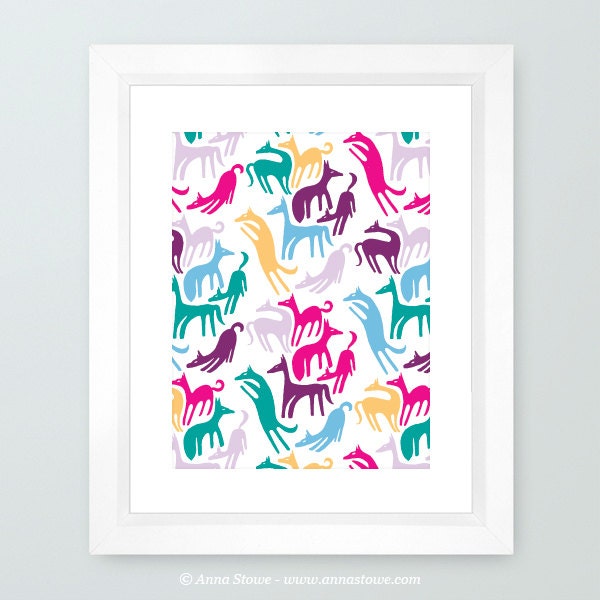 Pattern Print 8x10 - Dogs