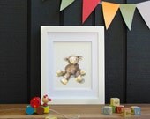 easter sweet baby lamb nursery illustration : art print of original watercolor painting