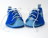 Little Boy Blue All Wool Booties, for Newborns.