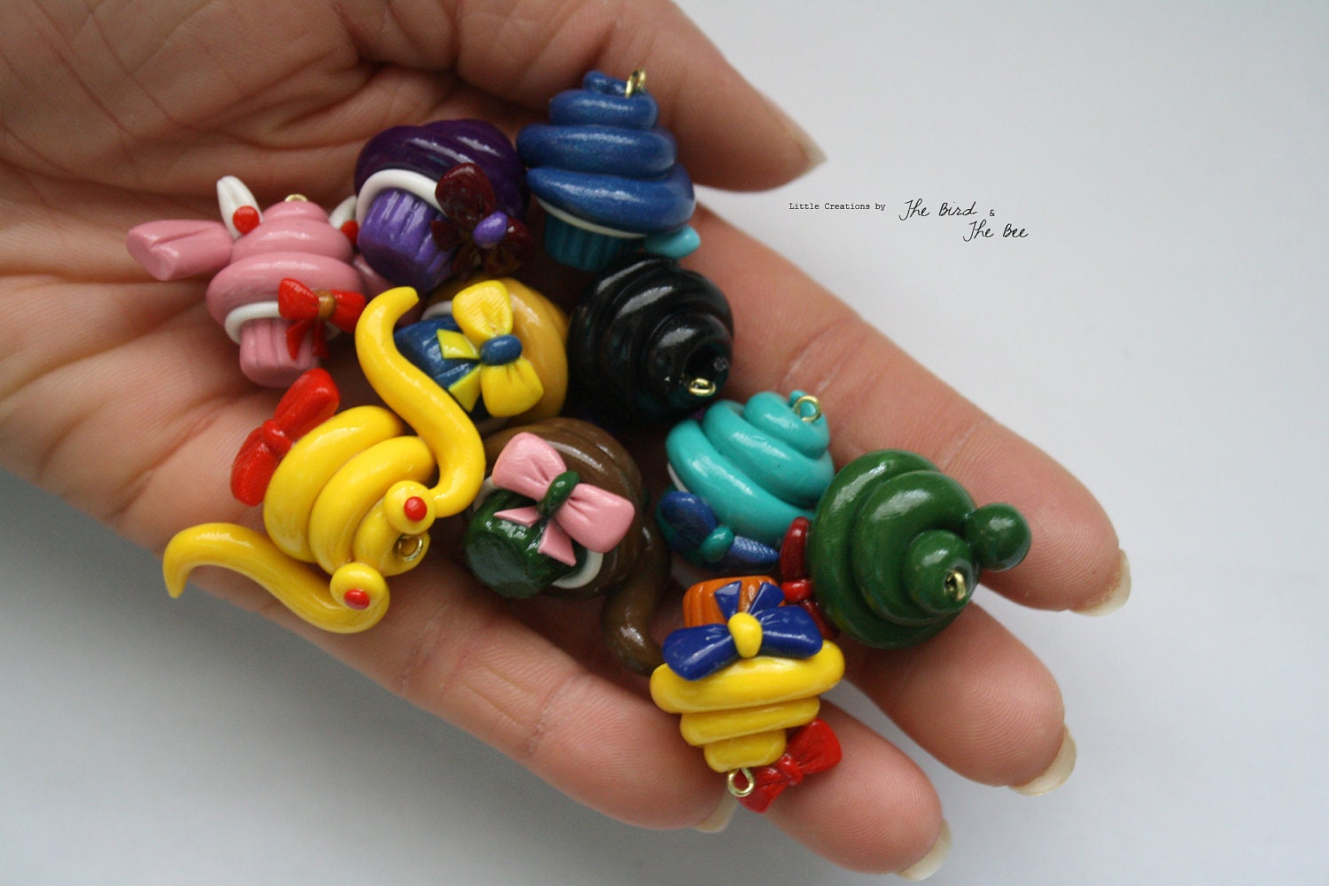 Complete Set of Sailor Scout Cupcake Pendants