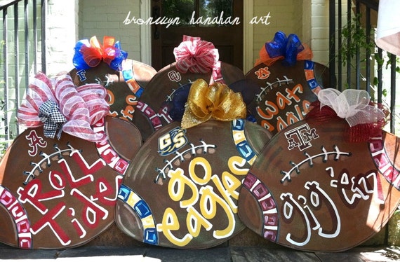 Custom Football Door Hanger - Bronwyn Hanahan Original