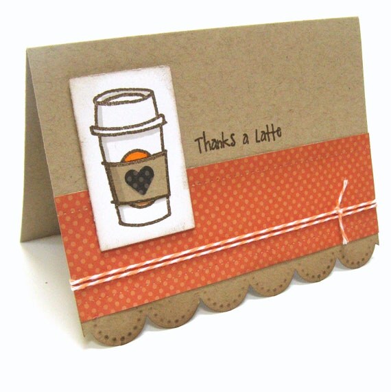 Buy e greeting cards gift baskets - Thank You Card - Coffee Gift Basket Filler - Thanks a Latte Card