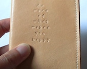 Leather notebook with custom text - Nicollie