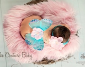 Cotton Candy Sweet Pink and Bright Blue Sequin Butterfly Wings Beautiful Photo Prop
