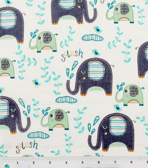 Elephant Splash 12x12 Sweet Bobbins Wet Bag - SEAM SEALED - Snap Strap - Boutique Quality
