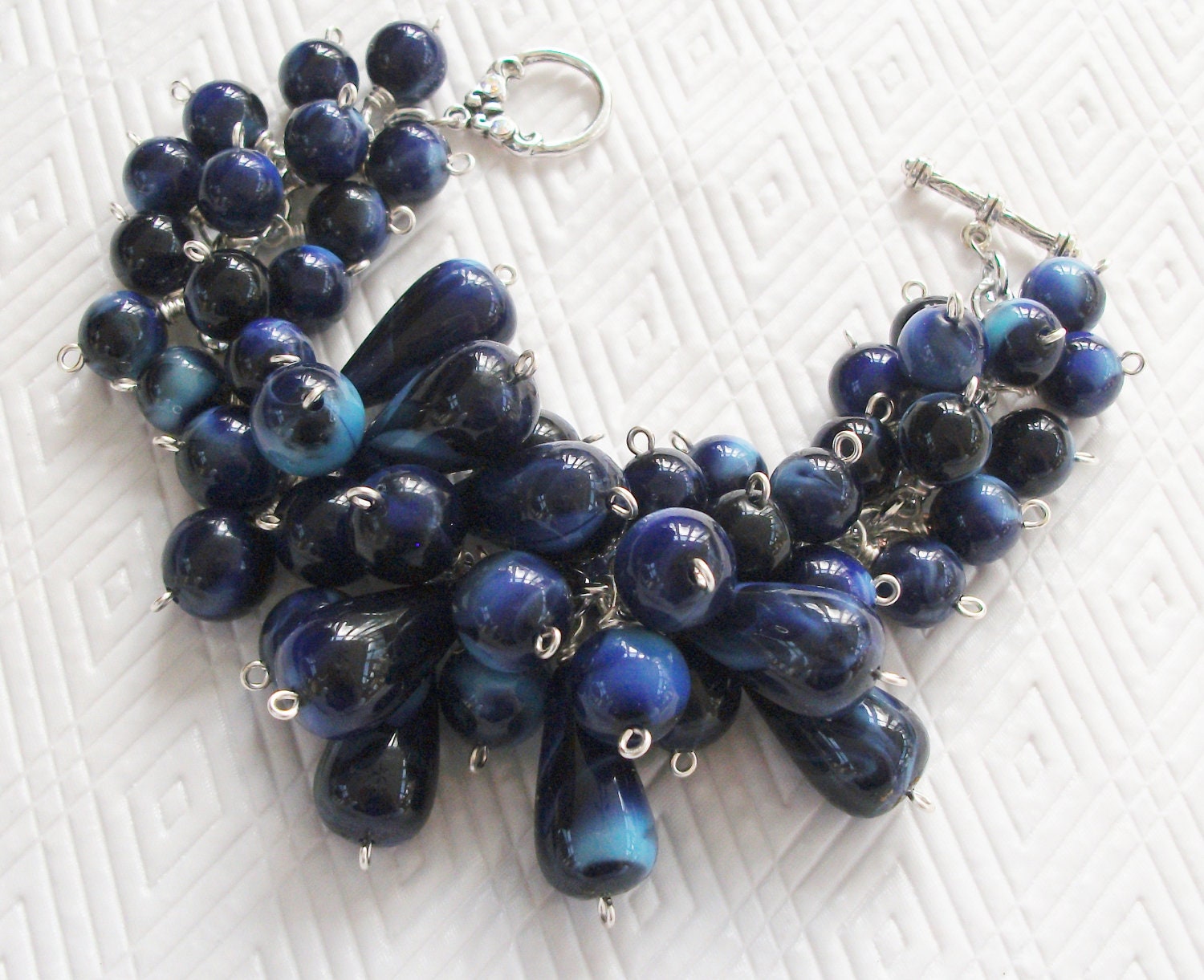 Vintage Blue Beaded Bracelet
