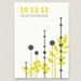 Dreams - modern wedding invitation with graphic florals and fern