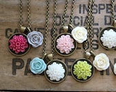 Double Flower Necklace. Romantic. Vintage. Bridal. Chic. Anthropologie.