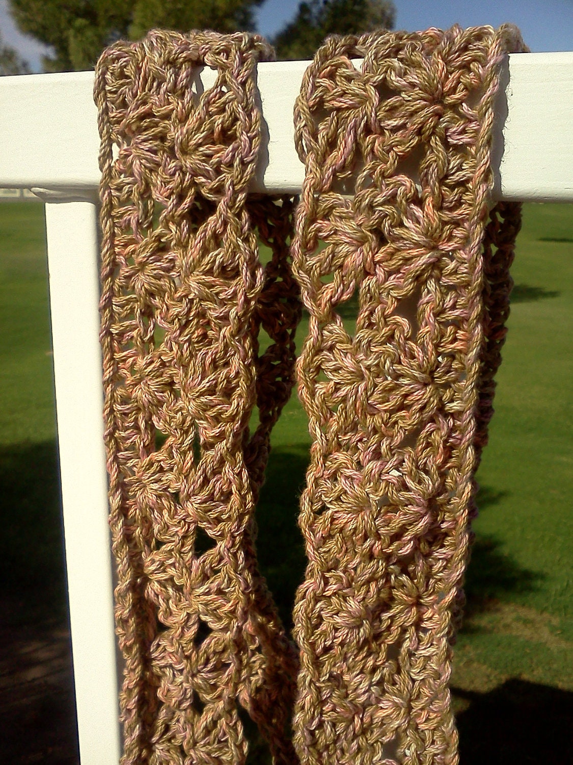 Autumn Light Weight Desert Landscape Cotton Fiber Scarf....