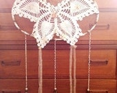 Mariposa Dreams - Upcycled Butterfly Doily Dreamcatcher