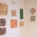 Orange Paper Weaving- Original Watercolor Mixed Media- Contemporary Decor-15x15