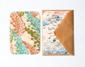 Secret Garden Chiyogami Note Card Set . Save The Date Cards . Invitations . Greeting Cards . no.67